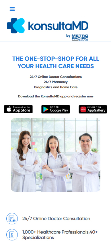 KonsultaMD SuperApp mobile screenshot